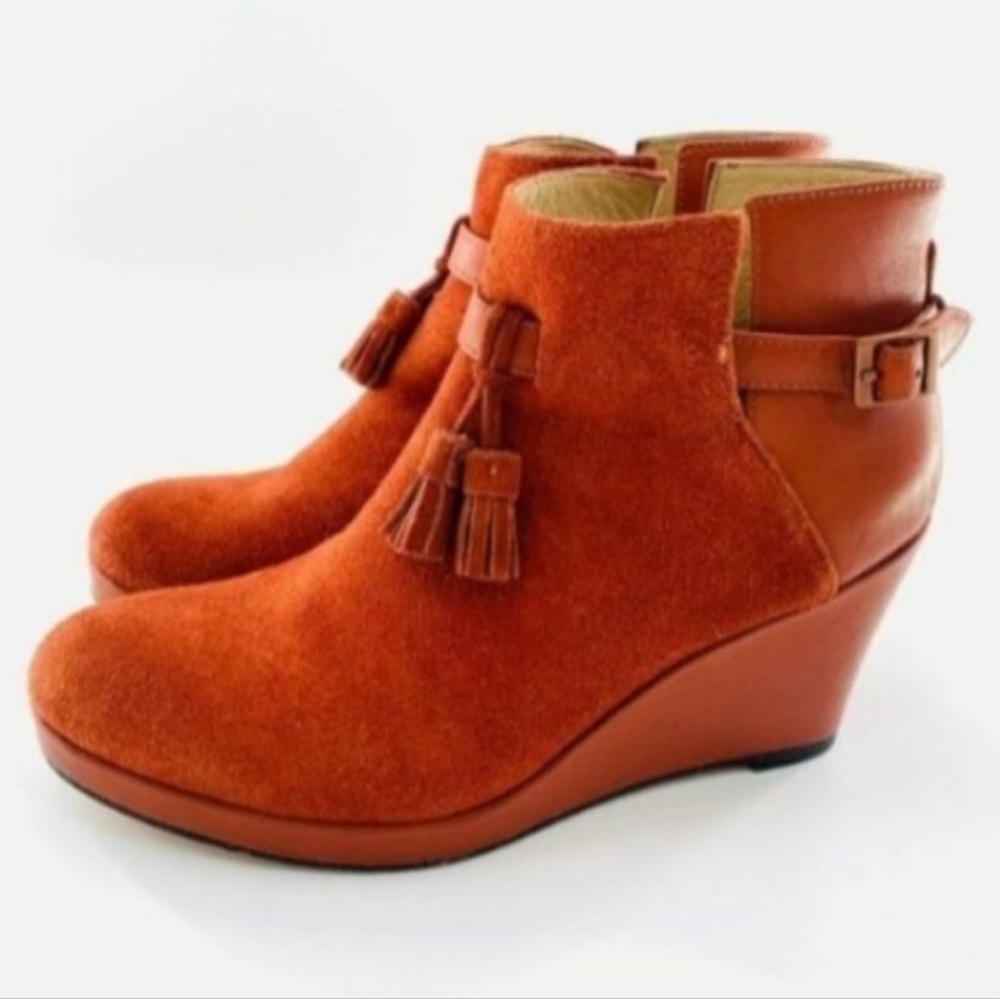 NWOT Wolverine 1000 mile leather suede socialite mid Remi wedge ankle boots 8.5